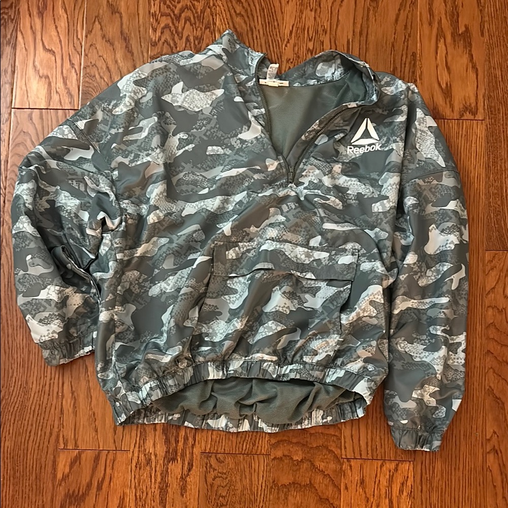 Reebok Green Camouflage Pullover